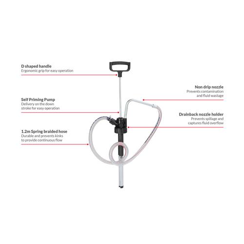 20L Oil Pump Premium With Hose & Non Drip Nozzle
