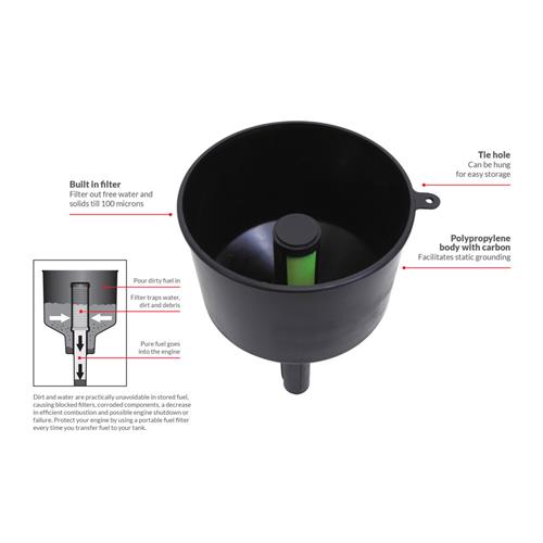 Portable Fuel Filter Funnel